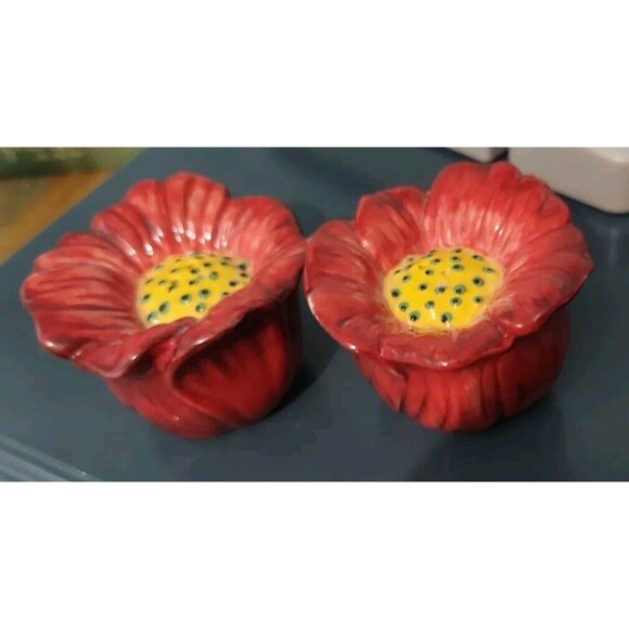 Pier 1 Imports Poppies Salt & Pepper Shakers - Picture 2 of 6